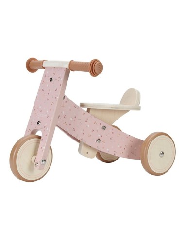 Triciclo de madera rosa