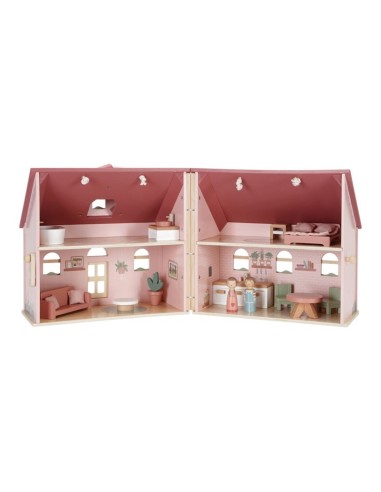 Casa de muñecas portátil de madera.  Little Dutch