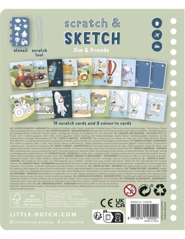 Libro de rascar Tranportes Little Ducth