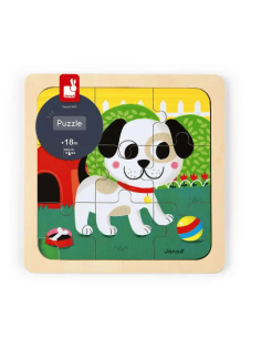 Puzle Perro Titus 9 piezas (madera) Janod