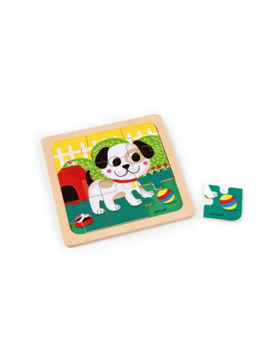 Puzle Perro Titus 9 piezas (madera) Janod