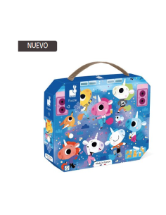 Puzzle Concierto de Rock Unicornios 24 piezas Janod