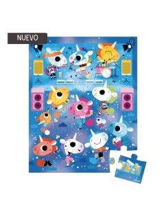Puzzle Concierto de Rock Unicornios 24 piezas Janod 2