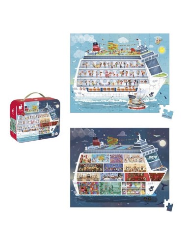 Puzzle x2 barco crucero Janod