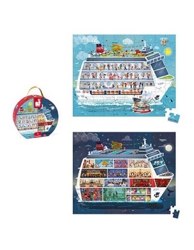 Puzzle x2 barco crucero Janod