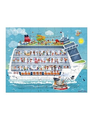 Puzzle x2 barco crucero Janod