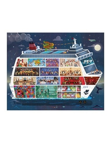 Puzzle x2 barco crucero Janod