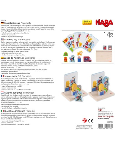 Juego de Apilar Los Bomberos HABA