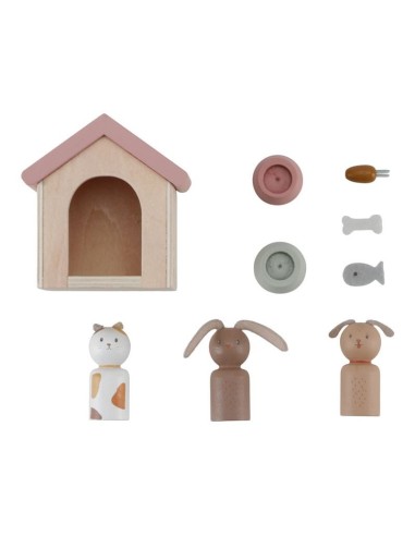 Set Mascotas casa muñecas