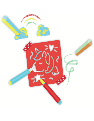 Tizas y Stencils Arte Hape