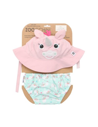 Set bañador y Gorro Unicornio 3-6 meses