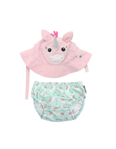 Set bañador y Gorro Unicornio 6-12 meses