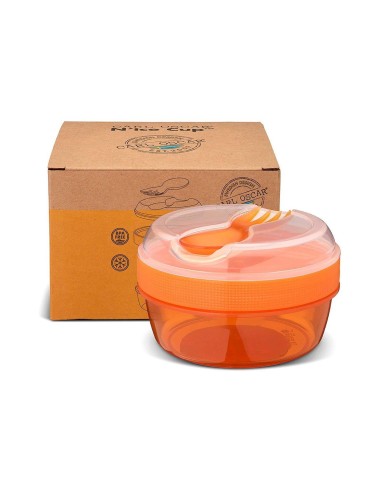 Caja Almuerzo con Tapa Refrigerante N'ice Cup Naranja