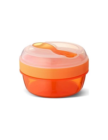 Caja Almuerzo con Tapa Refrigerante N'ice Cup Naranja Tutete