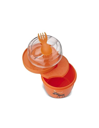 Caja Almuerzo con Tapa Refrigerante N'ice Cup Naranja Tutete