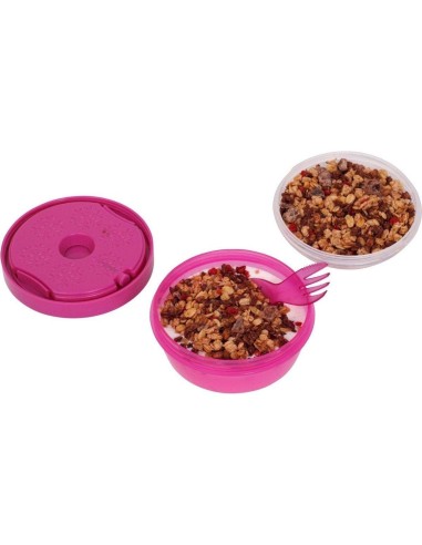 Caja Almuerzo con Tapa Refrigerante N'ice Cup Rosa Tutete