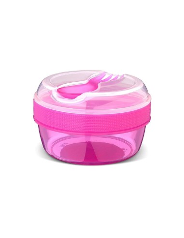 Caja Almuerzo con Tapa Refrigerante N'ice Cup Rosa Tutete