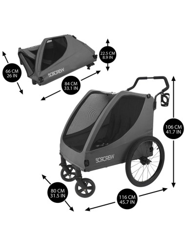 Carro Trekker con capacidad hasta  2 peques