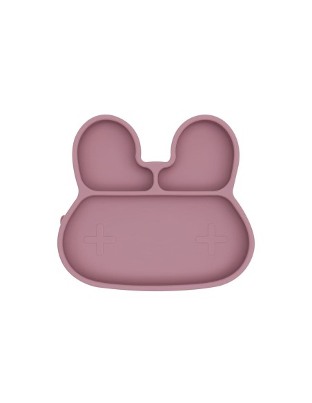 Plato con ventosa conejito rosa Tutete