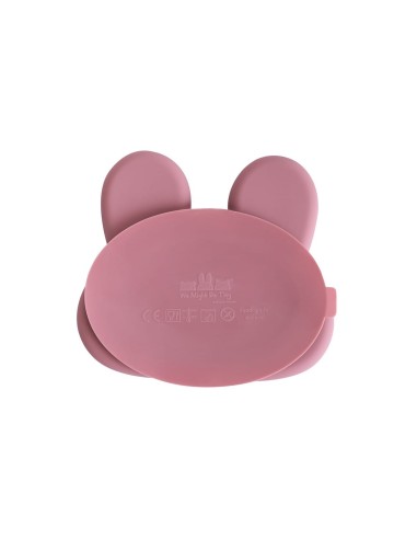 Plato con ventosa conejito rosa Tutete