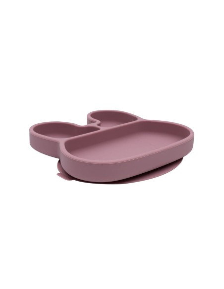 Plato con ventosa conejito rosa Tutete