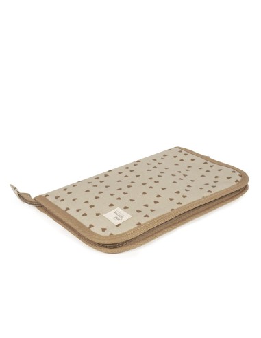 Portadocumentos corazones Poppy canela