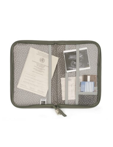 Portadocumentos corazones Poppy musgo