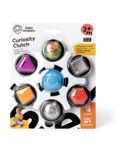 Sonajero mordedor curiosity clutch twist & pop de Baby Einstein 2