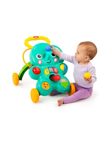 Andador con pelota 2 en 1 Stroll 'n Roll de Bright Starts, con forma de elefante