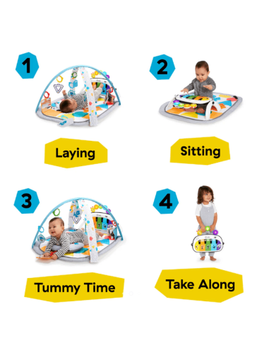 Gimnasio de juegos con música y lenguaje Kickin' Tunes 4 en 1 de Baby Einstein