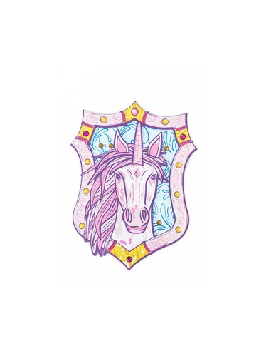 Escudo Goma Eva Unicornio