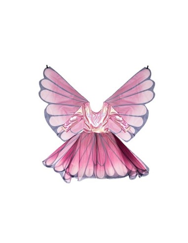 Vestido y alas de mariposa