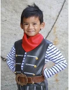 Chaleco, cinturón y bufanda pirata con calavera 2