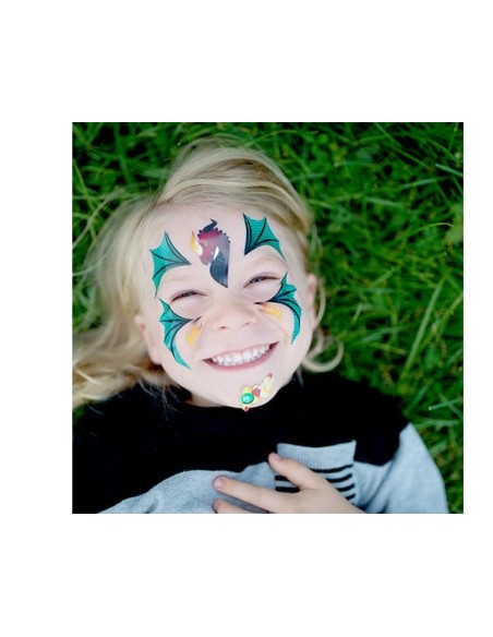 Pegatinas con cara de dragón