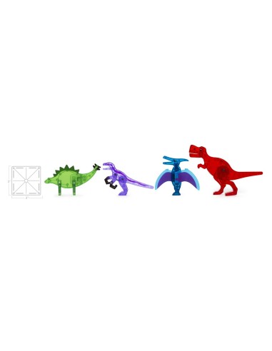 MAGNA-T Dino World 40 Piece Set Juegaconmigo
