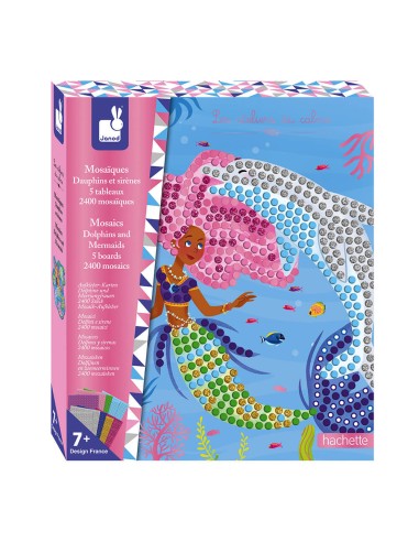 Kit creativo - Estuche mosaicos Delfines y Sirenas Janod