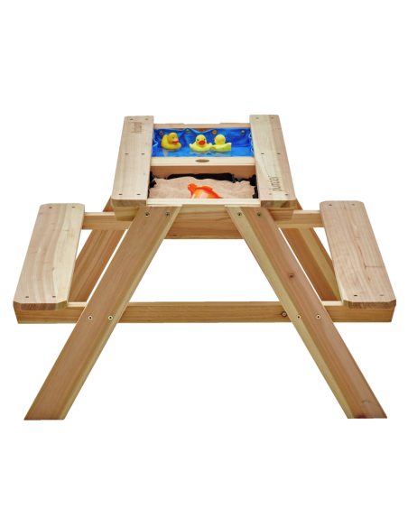 Mesa de Pícnic y Arenero de Madera