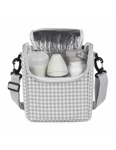Bolsa comidas térmica I Love Vichy gris