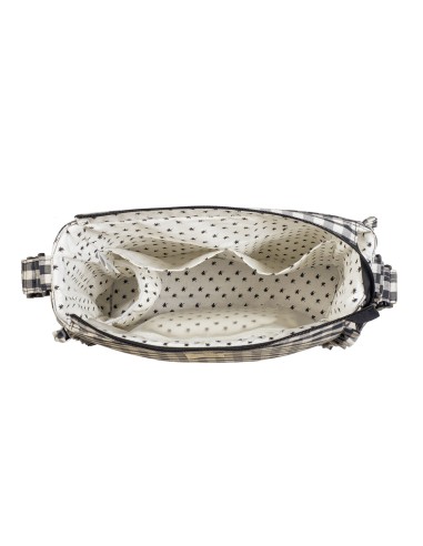 Bolso cambiador Remy en cuadro vichy XL negro