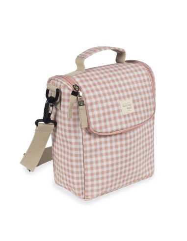 Bolsa comidas térmica I Love Vichy rosa