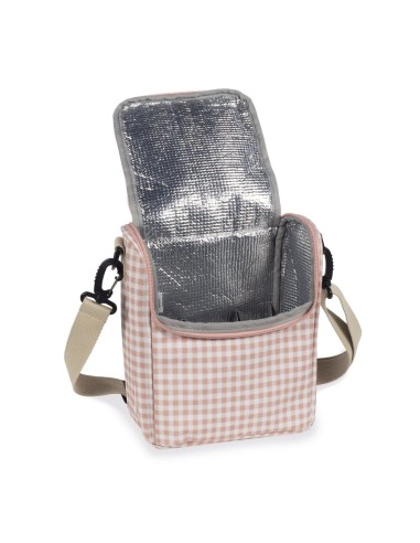 Bolsa comidas térmica I Love Vichy rosa