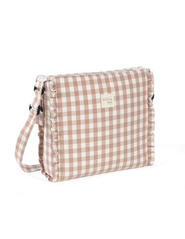 Bolso cambiador Remy en cuadro vichy XL rosa