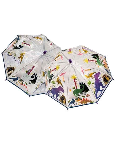 Paraguas Dino Transparente