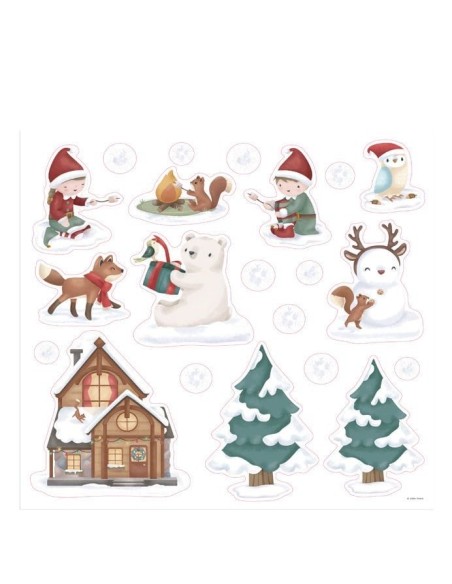 Pegatinas de Ventana Navidad Little Ducth