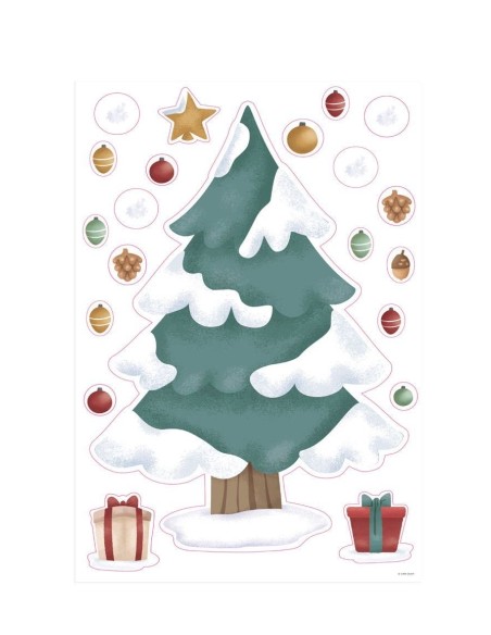 Pegatinas de Navidad Arbol Little Dutch