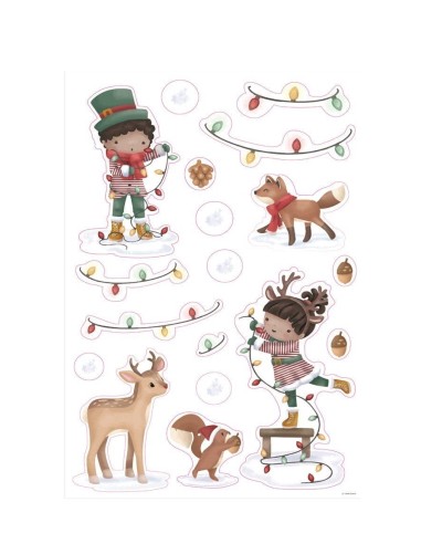 Pegatinas de Navidad Arbol Little Dutch