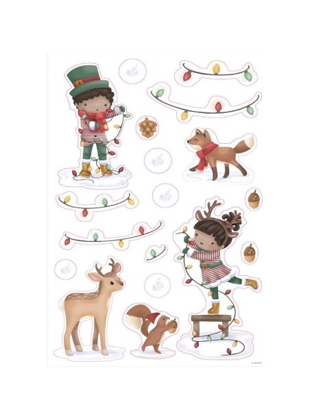 Pegatinas de Navidad Arbol Little Dutch