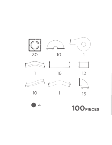 Tobogan Luminoso 100 piezas CleverClixx