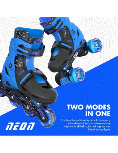 Patines Combo Neon Azul del 34 al 37