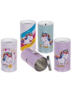 Hucha metálica unicornio